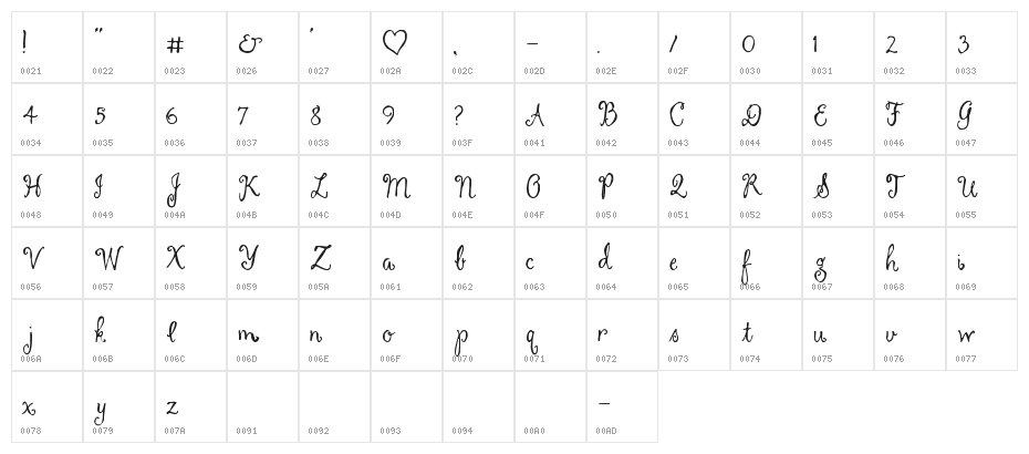 Want You Back Character Map