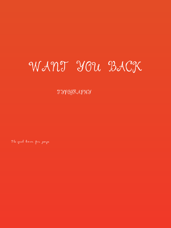Want You Back Poster