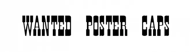 Wanted Poster Caps  font caratteri gratis