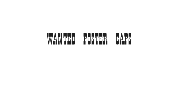 Wanted Poster Caps Logo
