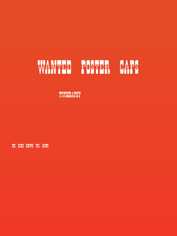 Wanted Poster Caps Poster