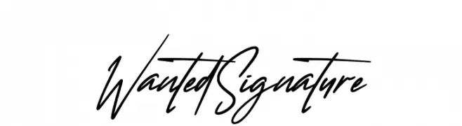 Wanted Signature  Free Fonts Download