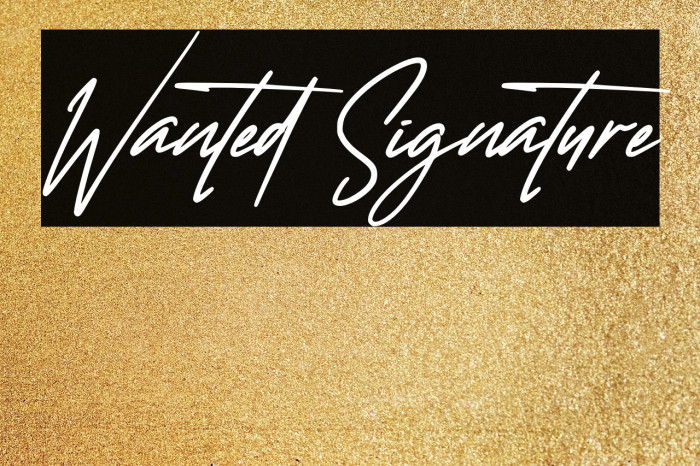 Wanted Signature Font examples