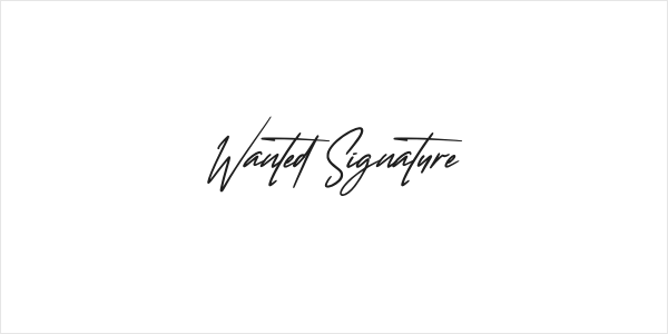 Wanted Signature Logo
