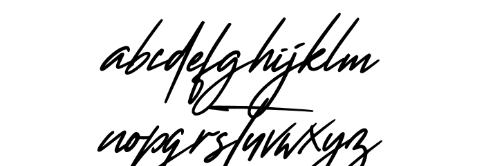 Wanted Signature Font LOWERCASE