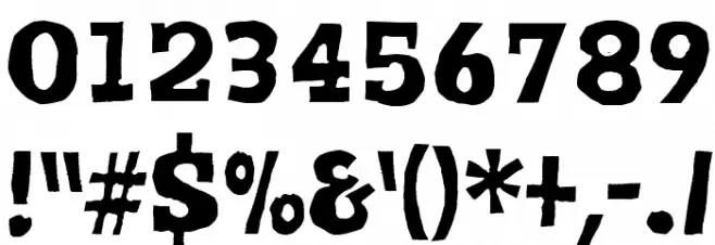 Wantedo Font OTHER CHARS