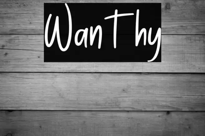 Wanthy Font examples