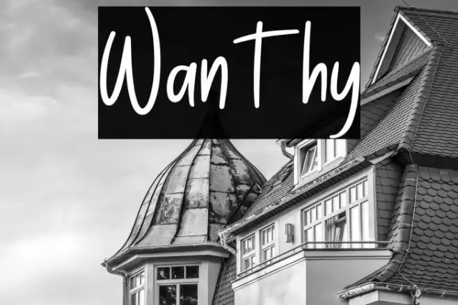 Wanthy Font examples