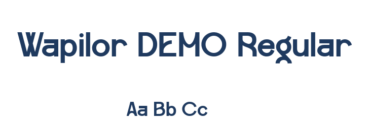 Wapilor DEMO Regular Font Preview