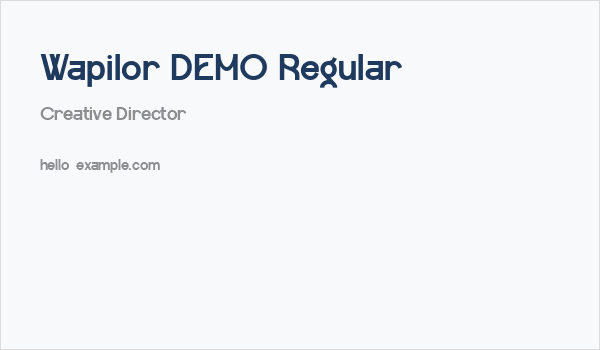Wapilor DEMO Regular Business Card