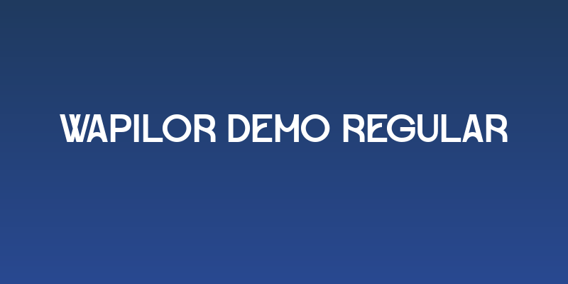 Wapilor DEMO Regular Social Header