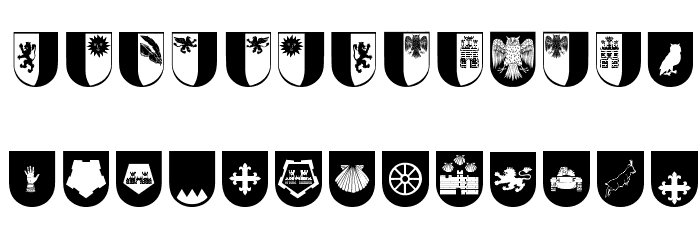 Wappen Font LOWERCASE
