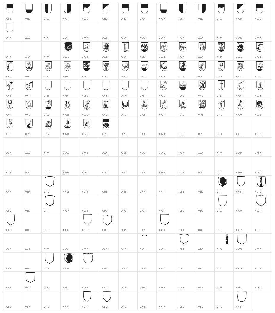WappneDich-Now Character Map