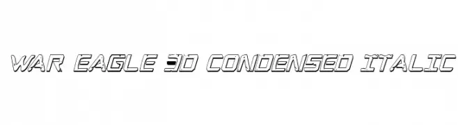 War Eagle 3D Condensed Italic  baixar fontes gratis