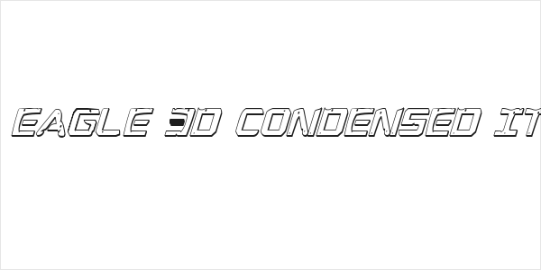 War Eagle 3D Condensed Italic Logo