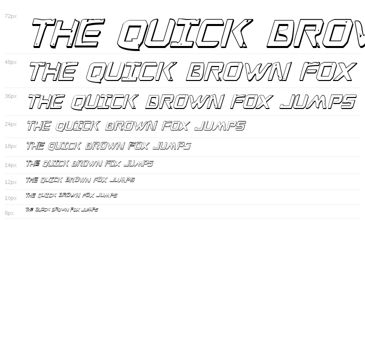 War Eagle 3D Condensed Italic Waterfall