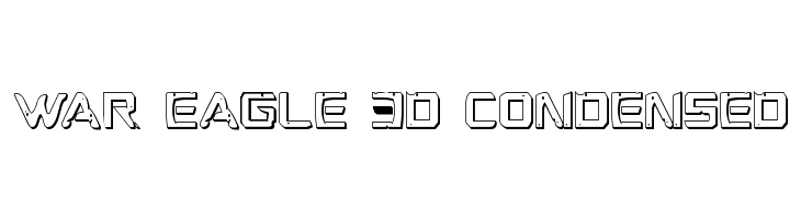 War Eagle 3D Condensed Font