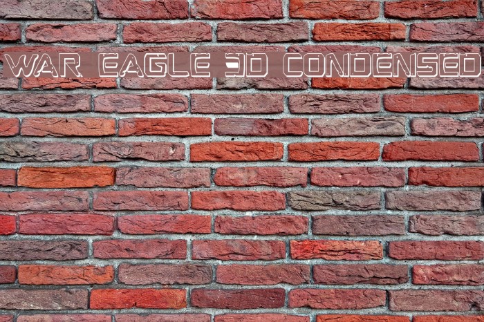 War Eagle 3D Condensed Fuentes examples
