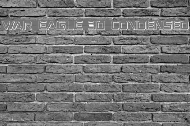 War Eagle 3D Condensed Fuentes examples