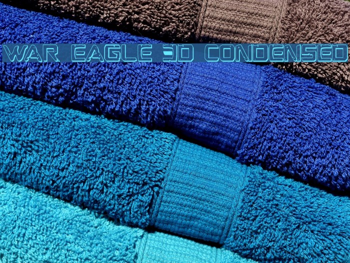 War Eagle 3D Condensed Fuentes examples