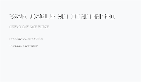 War Eagle 3D Condensed Business Card