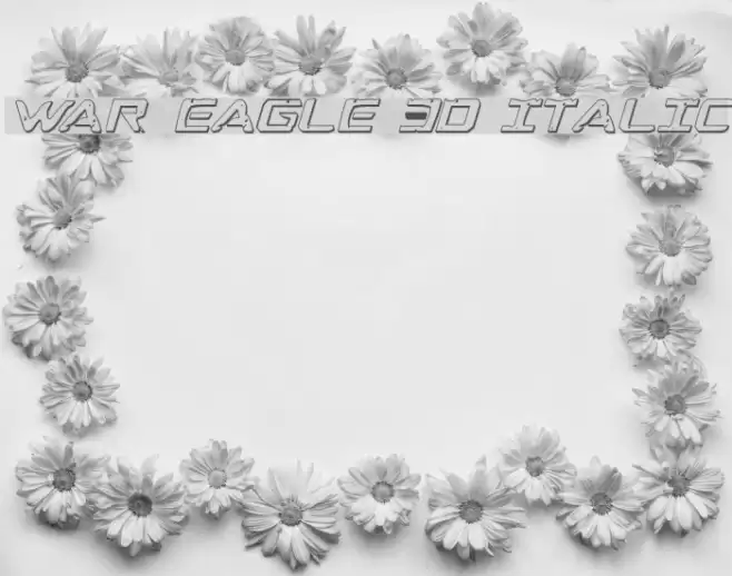 War Eagle 3D Italic Font examples