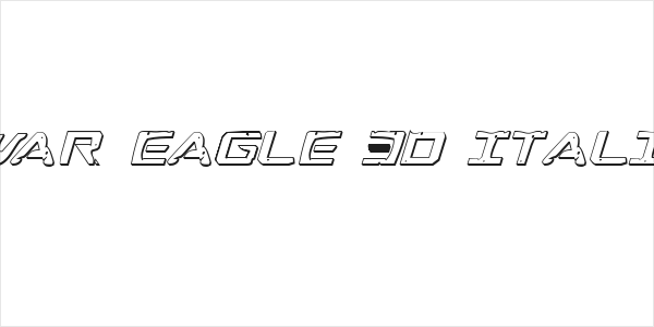 War Eagle 3D Italic Logo