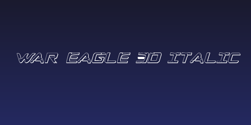 War Eagle 3D Italic Social Header