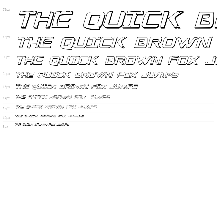 War Eagle 3D Italic Waterfall