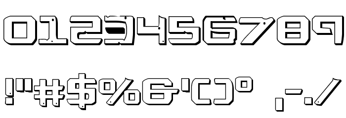 War Eagle 3D Font OTHER CHARS