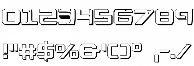 War Eagle 3D Font Alte caractere