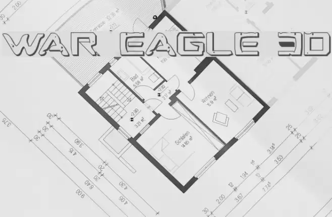 War Eagle 3D Font examples