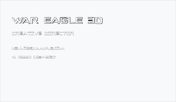 War Eagle 3D Business Card