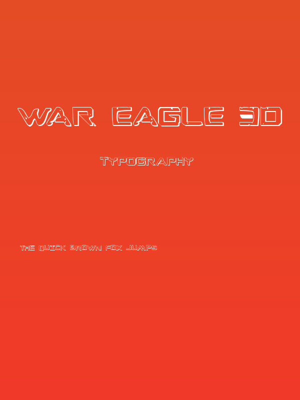 War Eagle 3D Poster