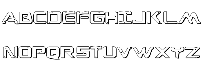 War Eagle 3D Font LOWERCASE