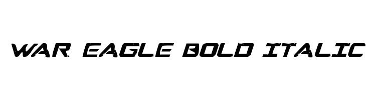 War Eagle Bold Italic Font