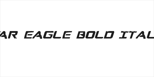 War Eagle Bold Italic Logo