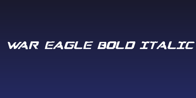 War Eagle Bold Italic Social Header