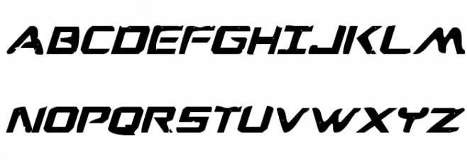 War Eagle Bold Italic Fuentes MINÚSCULAS