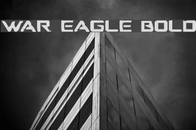 War Eagle Bold Font examples