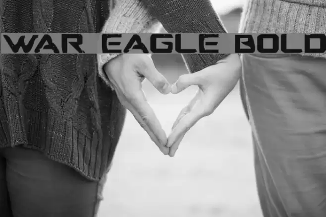 War Eagle Bold Font examples