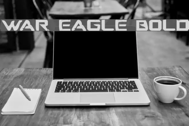 War Eagle Bold Font examples