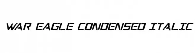 War Eagle Condensed Italic 