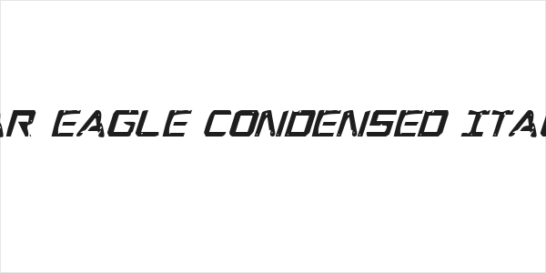 War Eagle Condensed Italic Logo