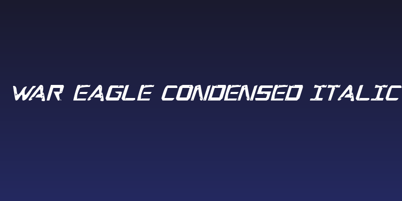 War Eagle Condensed Italic Social Header