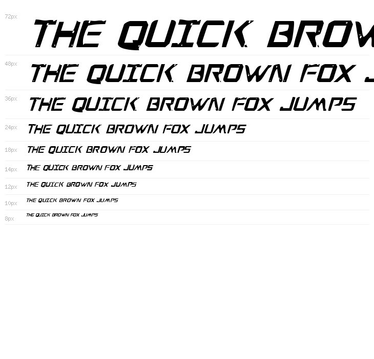 War Eagle Condensed Italic Waterfall