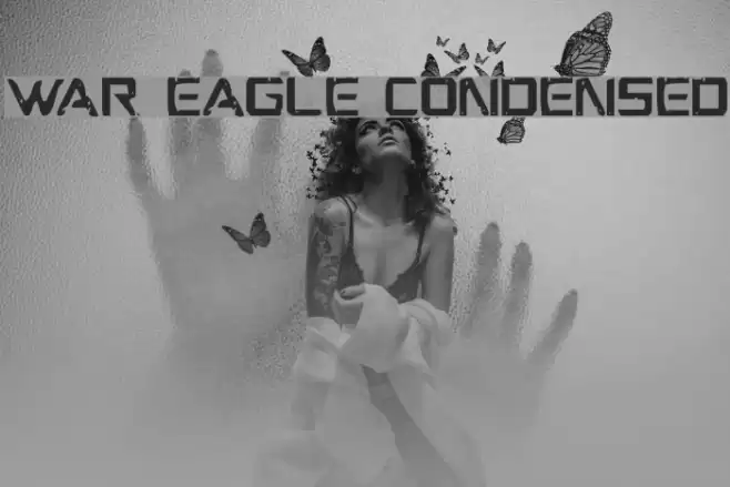 War Eagle Condensed Font examples