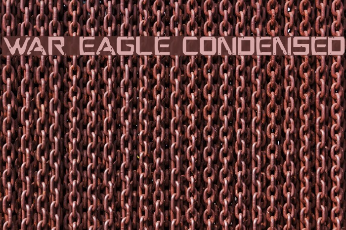 War Eagle Condensed फ़ॉन्ट examples