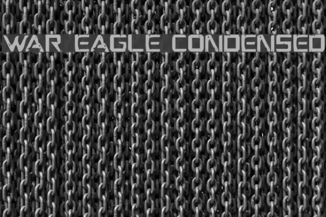 War Eagle Condensed Font examples