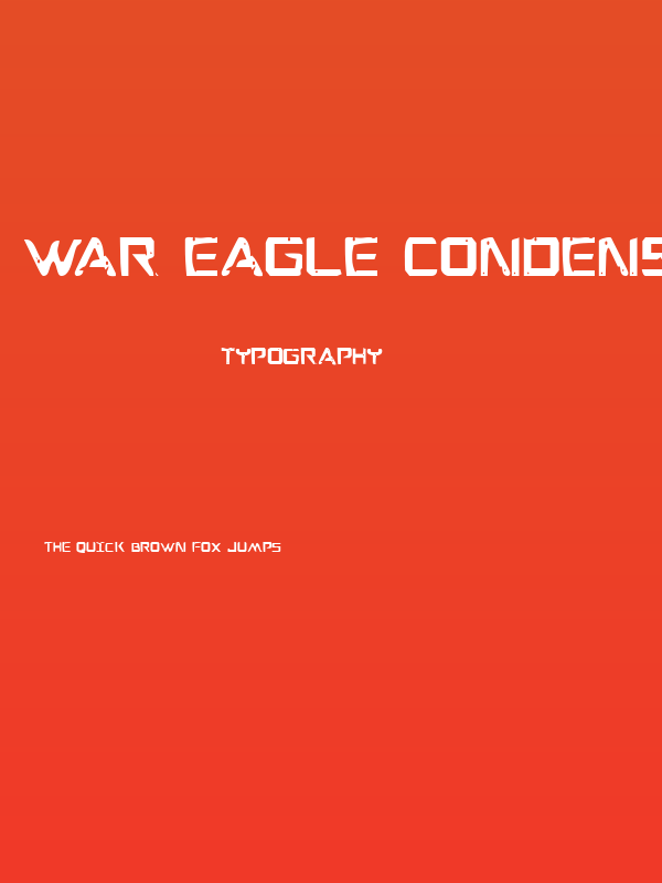 War Eagle Condensed Poster